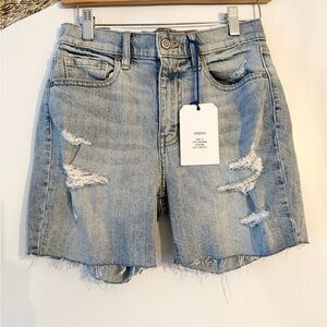 NWT Eunina The Kailey High Rise Mid Thigh Jean Shorts Small